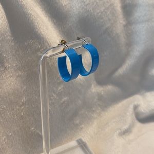 Vintage Turquoise half hoop earrings.